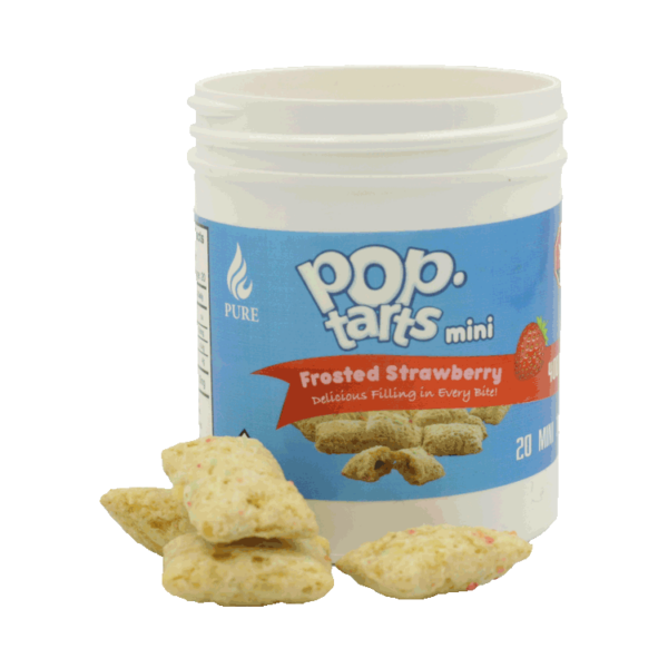 Pop Tarts Mini’s – THC Infused Frosted Strawberry Bites – 400mg | BC Weed Edible Canada