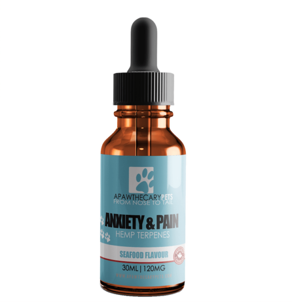 Apawthecary Pets – Anxiety & Pain Tincture – Seafood Medley Flavour 120mg | BC Weed Edible Canada
