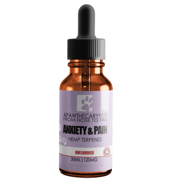Apawthecary Pets – Anxiety & Pain Tincture – Unflavoured 120mg | BC Weed Edible Canada
