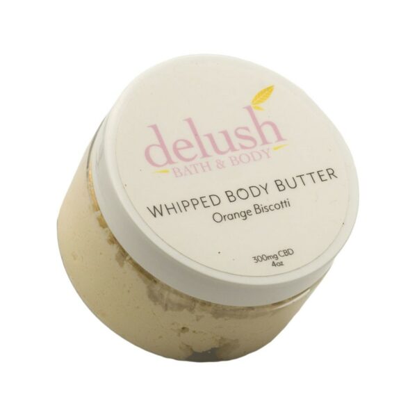 Delush Bath and Body – Whipped Body Butter – Orange Dreamsicle 300mg CBD | BC Weed Edible Canada