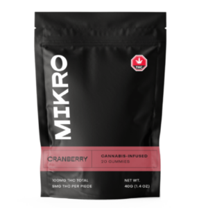 Mikro – THC Gummies – 100mg THC – Cranberry | BC Weed Edible Canada Mikro – THC Gummies – 100mg THC – Cranberry | BC Weed Edible Canada