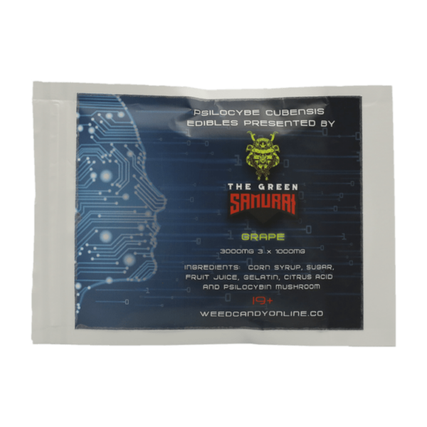 The Green Samurai – Shroom Gummies – Grape – 3g | BC Weed Edible Canada